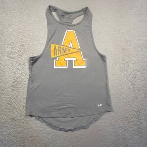 Under Armour Tank Top Womens S Gray Army West Point HeatGear Racerback Active‎